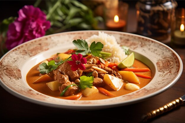 Massaman curry servito