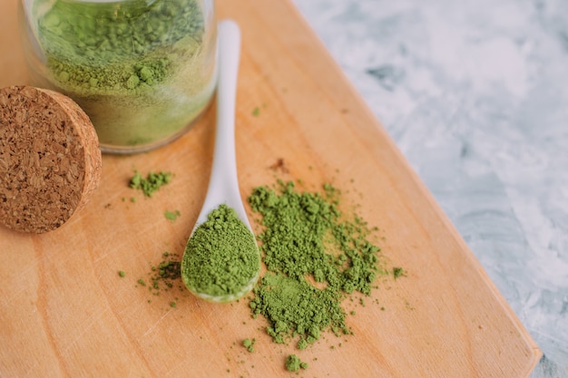 Matcha al tè verde.