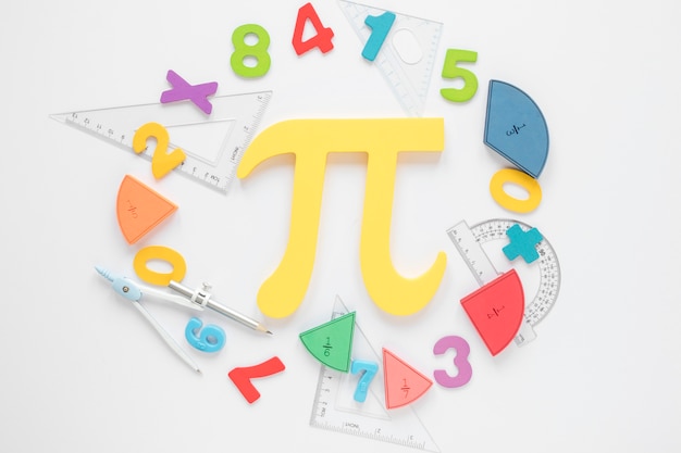 Matematica con numeri e simbolo pi