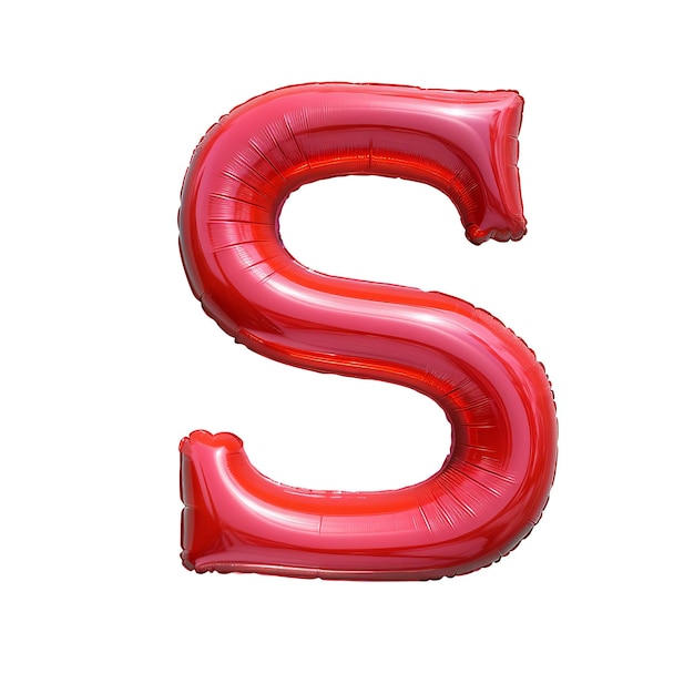 Materasso gonfiabile rosso colorato a forma di lettera s