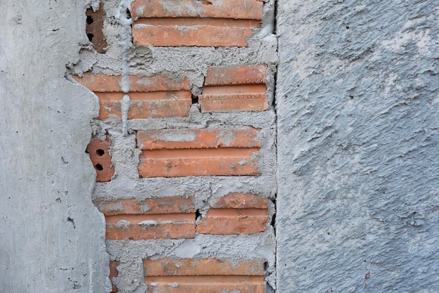 Materiale da costruzione Muro di mattoni in costruzione