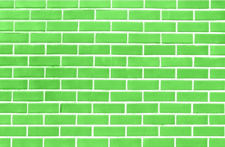 Materiale di base verde di struttura del muro di mattoni della costruzione di edifici di industria