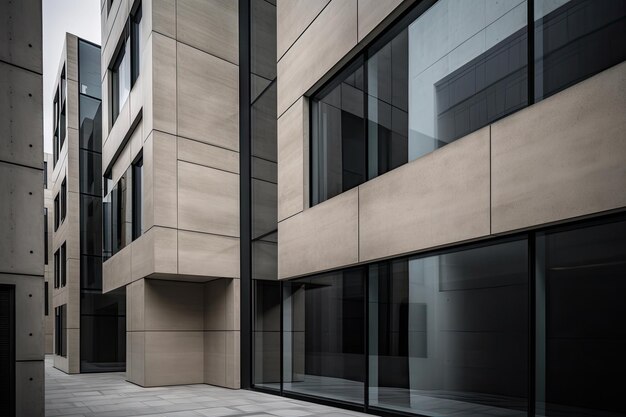 Materiali architettonici e trame di un edificio moderno con un elegante design minimalista