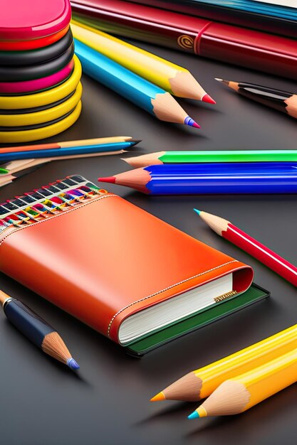 Materiali scolastici e notebook concetto di ritorno a scuola