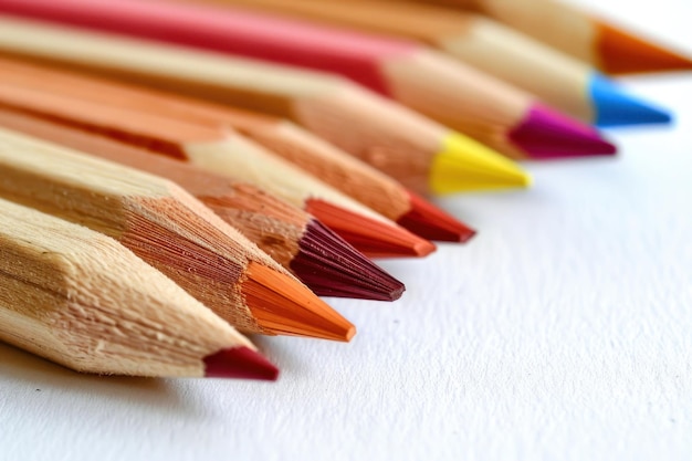 matita colorata su sfondo bianco matite colorate in legno