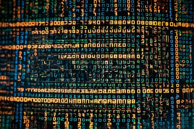 Matrice digitale oscura con codice di programmazione galleggiante