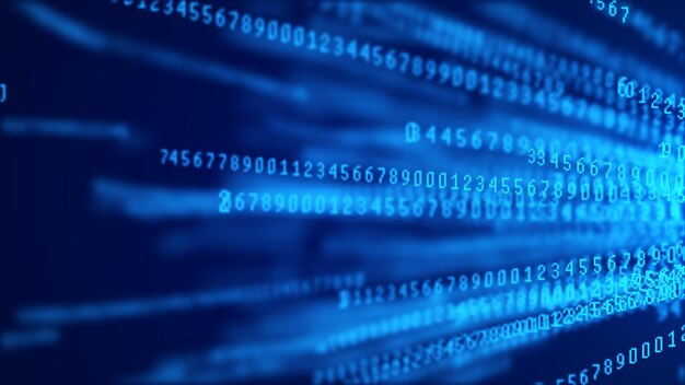 Matrix di sfondo digitale Informazioni codice informatico Hacker concetto rendering 3D