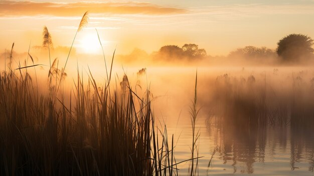 mattina nebbiosa sul fiume