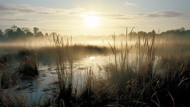 mattina nebbiosa sul fiume