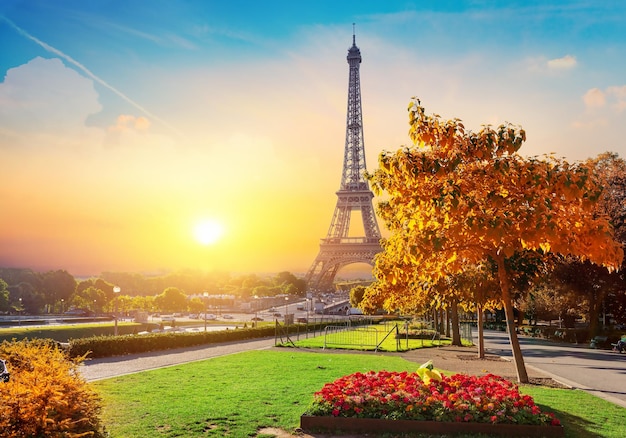 Mattinata di sole e Torre Eiffel, Parigi, Francia