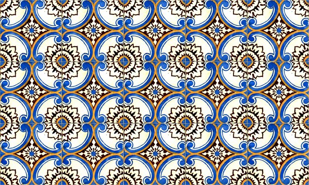 Mattonelle senza giunte Azulejo del Portogallo o della Spagna. Alta risoluzione.