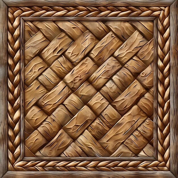 Matzah con consistenza di tessuto Wicker Wicker Effetto collage Na Illustrazione Decorazione di sfondo di tendenza