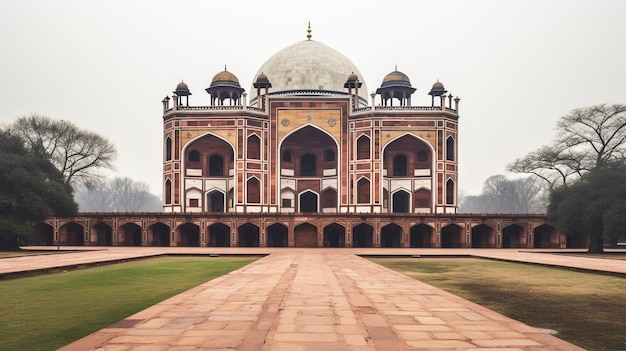 Mausoleo di Humayun a Delhi Sito storico UNESCO Patrimonio del turismo architettonico dell'India AI