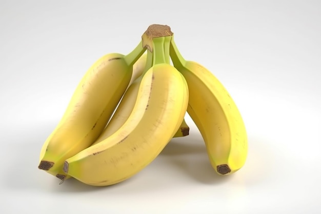 mazzo di banane mature frutti isolati pelati banane tagliate isolate su sfondo bianco