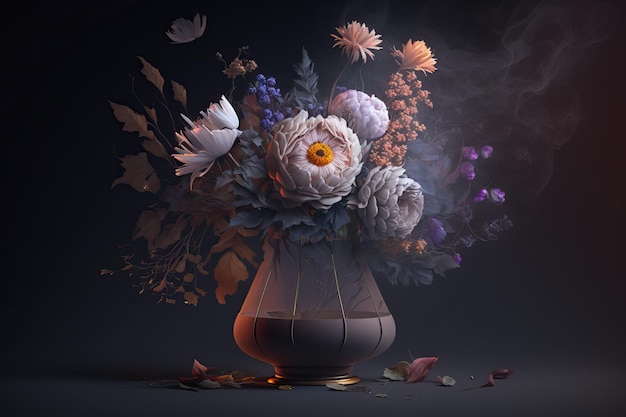 Mazzo di fiori in un vaso