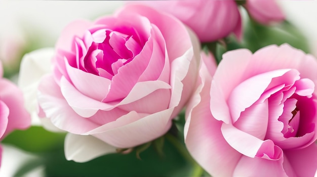 Mazzo fresco di peonie e rose rosa