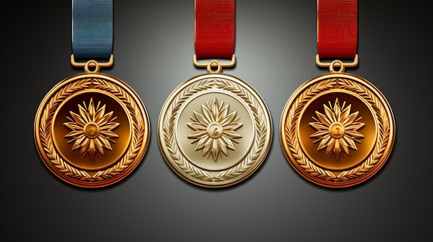 Medaglia d'oro medaglia d'argento medaglia di bronzo