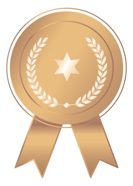 Medaglia d'oro png badge sticker sfondo trasparente