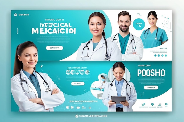 Medical Social Media Post Template Healthcare Social Media Banner Template Medical and healthcare social media post template health doctor social media post banner