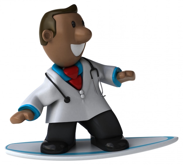 Medico divertente - illustrazione 3D