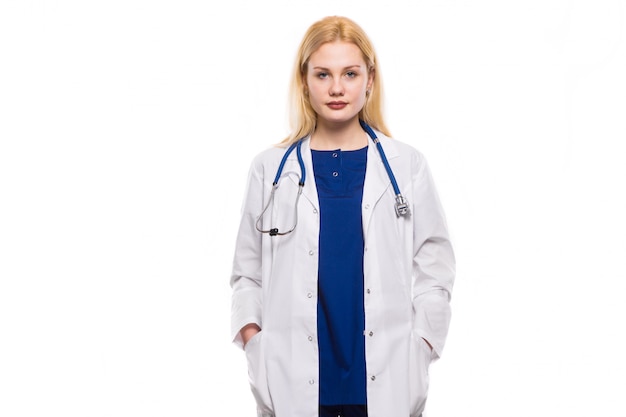 Medico donna con stetoscopio