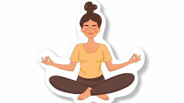 meditazione femminile yoga illustrazione yoga femminile