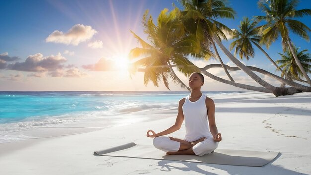 Meditazione nei pittoreschi tropici