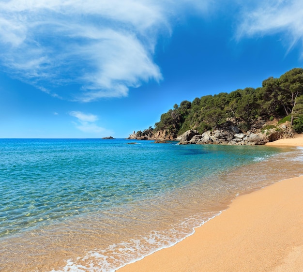 Mediterranean sea rocky coast Spain