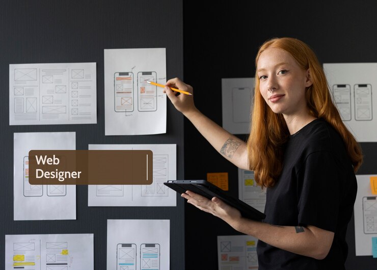 Photo medium shot woman holding tablet