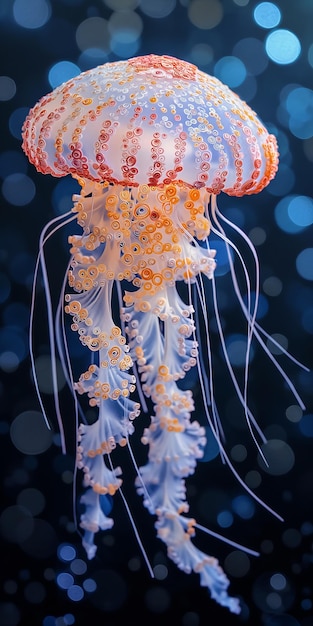 meduse galleggianti rami profondi luce città medusa carina bellezza simmetrica glassa pastello