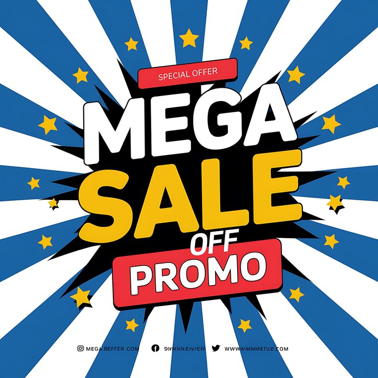 Foto mega sale off promozione offerta speciale pubblicità