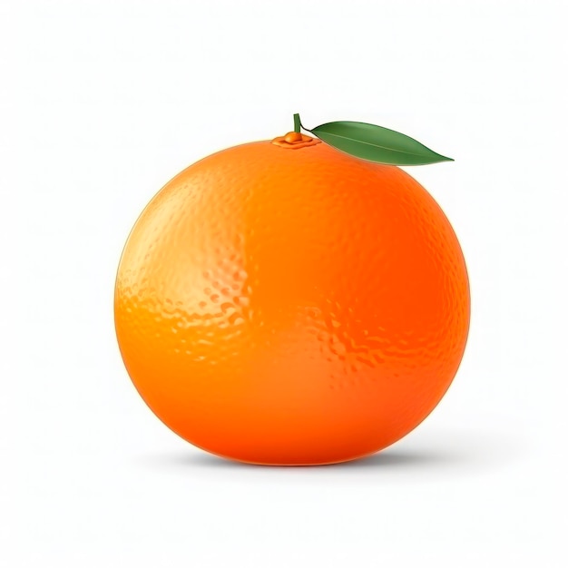 mela arancione isolato su sfondo bianco