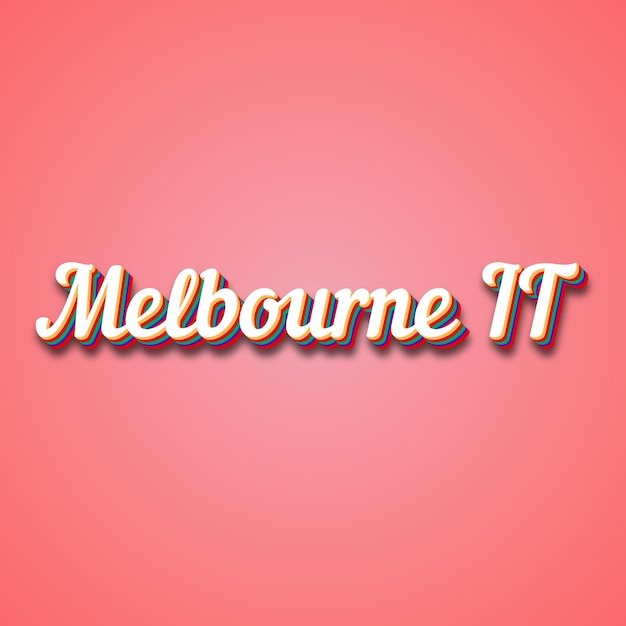 Melbourne IT Testo Effetto Foto Immagine Cool