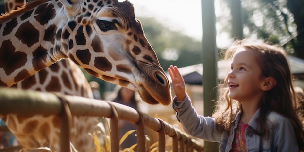 Melodia della giraffa Una sinfonia con la ragazza e la sua bambola