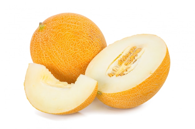 Melone affettato isolato