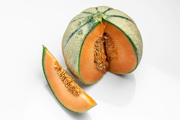 Melone Cantalupo a fette Melone Cantalupo toscano crudo biologico