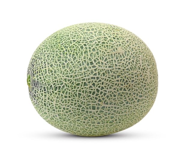 Melone cantalupo isolato su sfondo bianco