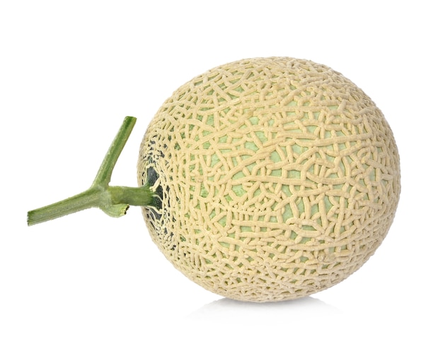 melone cantalupo isolato su sfondo bianco