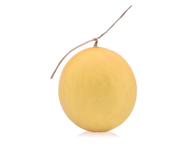 Melone cantalupo su bianco