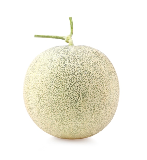 Melone del cantalupo su priorità bassa bianca