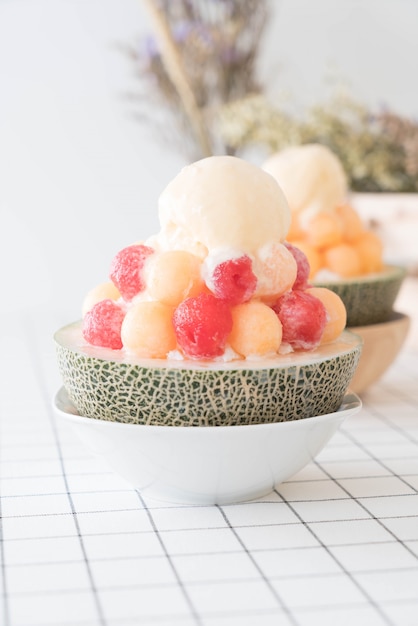 Melone di ghiaccio Bingsu, famoso gelato coreano