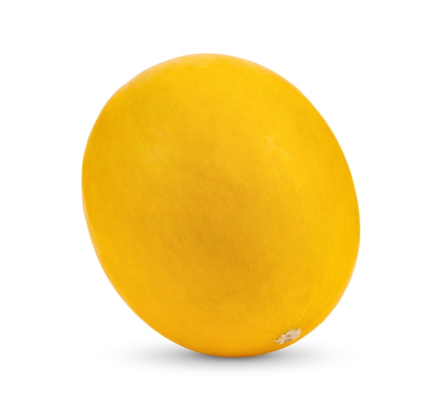 Melone giallo isolato su sfondo bianco