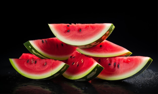 Melone in fette su sfondo bianco