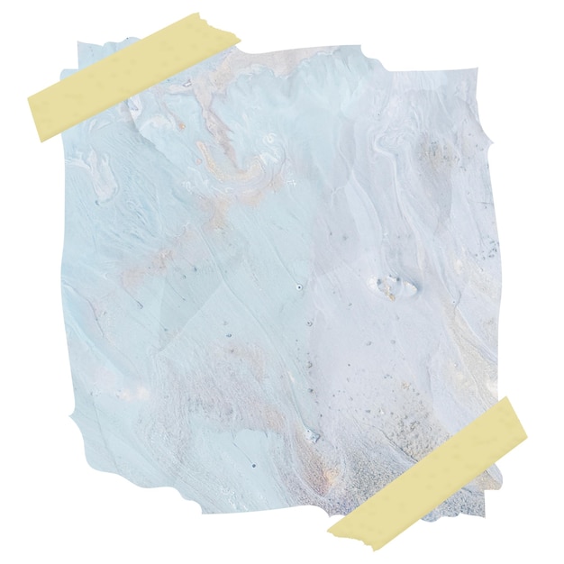 Memo pad png con sfondo acquerello blu