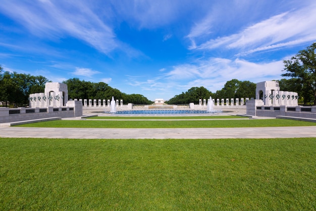 Memoriale della seconda guerra mondiale a Washington DC USA