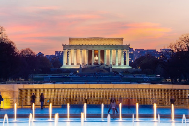 Memoriale di Abraham Lincoln a Washington DC negli Stati Uniti