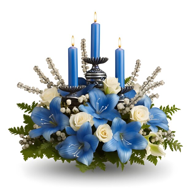 Menorah del fiore di Hanukkah