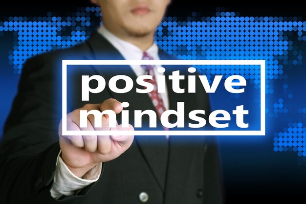 Mentalità positiva Parole motivazionali Citazioni Concetto