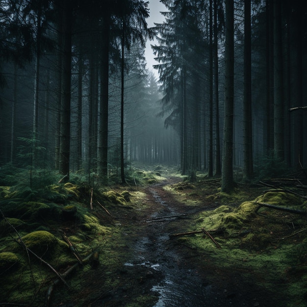 Mentre il sole del pomeriggio comincia a scendere un'aura tranquilla avvolge la foresta