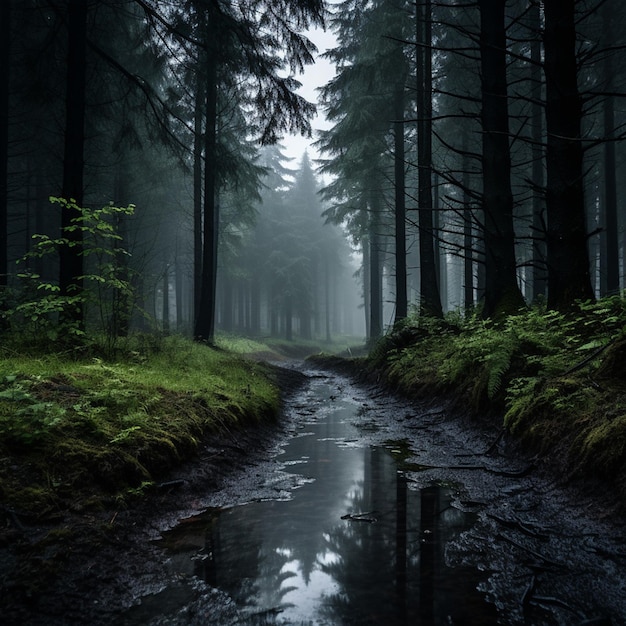 Mentre il sole del pomeriggio comincia a scendere un'aura tranquilla avvolge la foresta